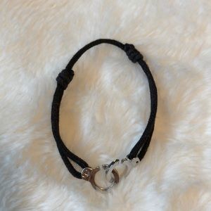 Silver and Black Link Bracelet